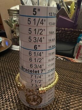 Gold Braided Charm Bracelet with Circle Initial Pendant